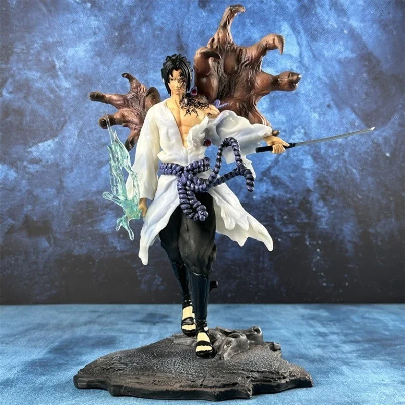 Figurine Sasuke Uchiha 24cm Naruto statuette de collection et décoration manga en PVC