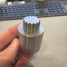 2-Piece EDM Wire Cylinder Puzzle - Zero Tolerance Precision Machined Toy Used 3