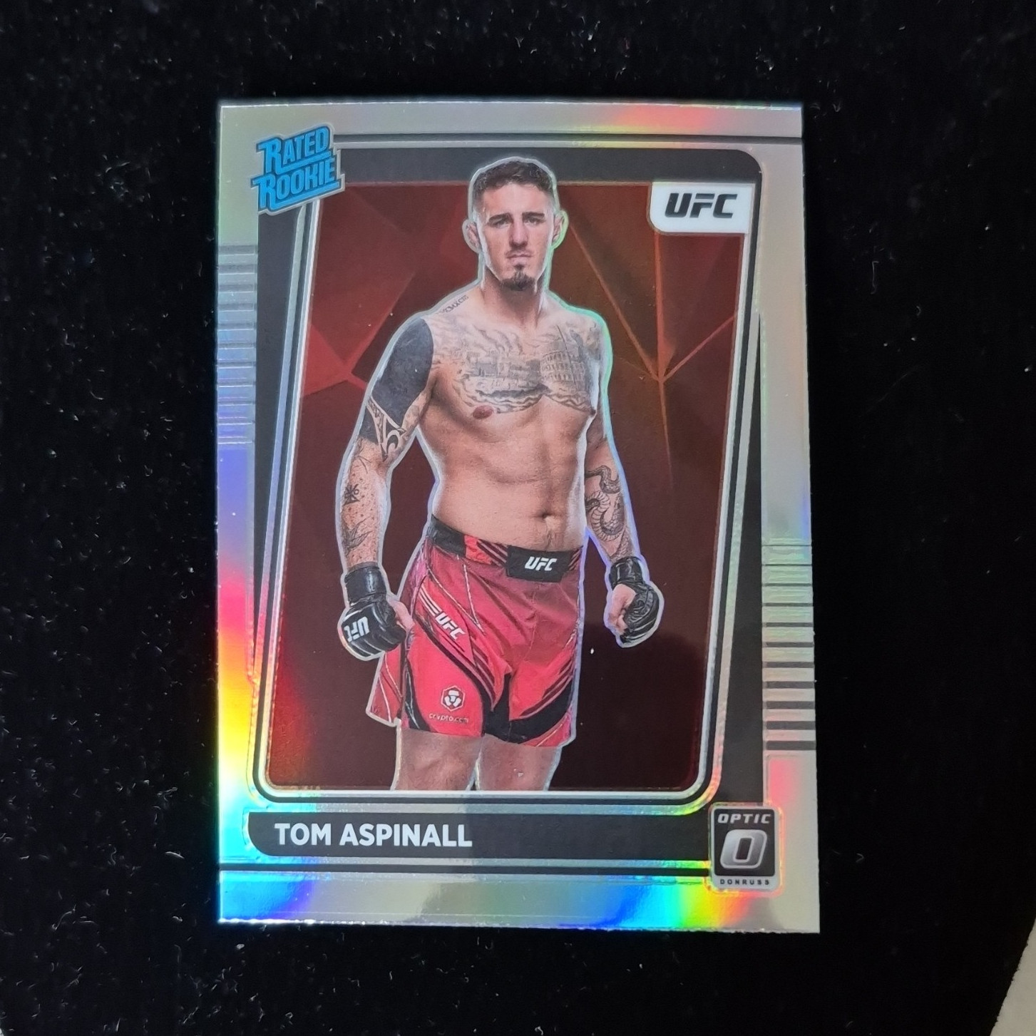 Panini 2022 Donruss Optic UFC Rated Rookie Tom Aspinall Holo Prizm #120 Card