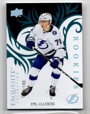 2024-25 Upper Deck Ice Exquisite Collection Rookies Platinum Blue Emil Lilleberg