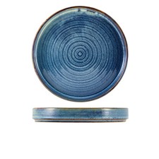 Terra Porcelain Aqua Blue Presentation Plate Dining And Serving 26cm Pack of 6