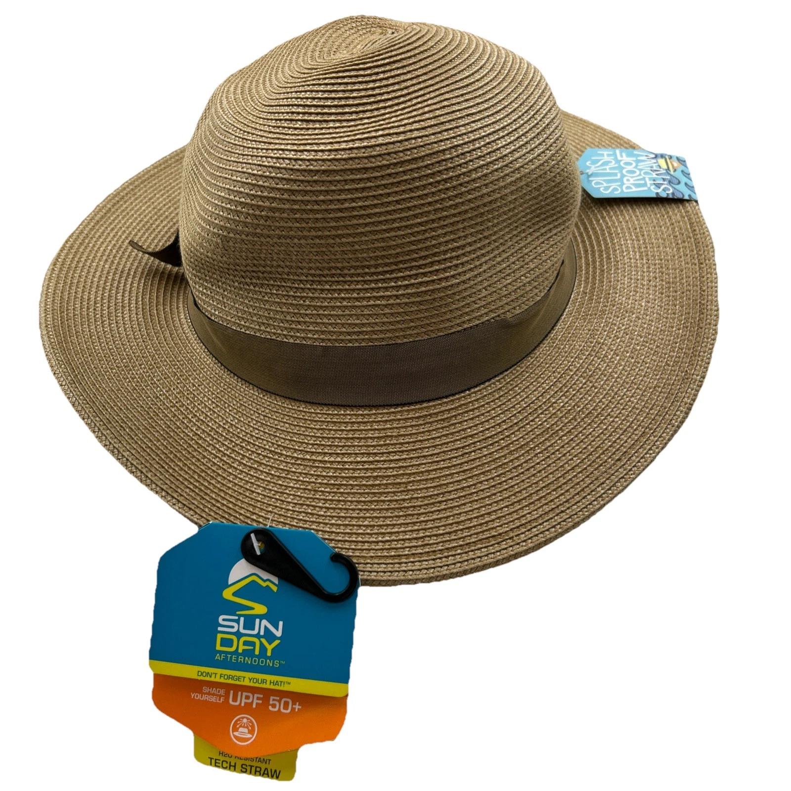 Sun Day Afternoons Excursion Hat Burlap UPF 50+ Medium w/Strap NEW