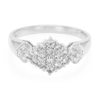 Cavill Damenring Sterlingsilber WeißEr Topas 0,499Ct Rautendesign