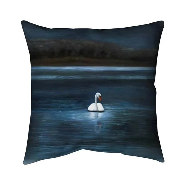 Begin Home Decor 5542-1818-AN522 18 x 18 in. Beautiful Swan - Romantic Outdoo...