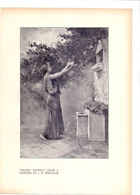 J.W. Waterhouse, Rustic Phidyle 1894 Frederick Wedmore E. R. Hughes, Biancabella