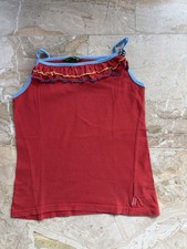 Oilily Trägertop Tanktop Rüschen Mädchen Rot Gr 140 10 Y Shirt