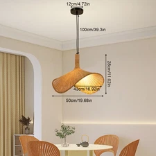 Retro Pendant Light Woven Hanging Chandelier Kitchen Dining Room Ceiling Light