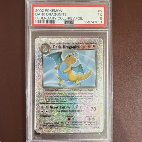 New ListingPSA 5 2002 Pokemon Legendary Collection Dark Dragonite 5/110 Reverse Holo