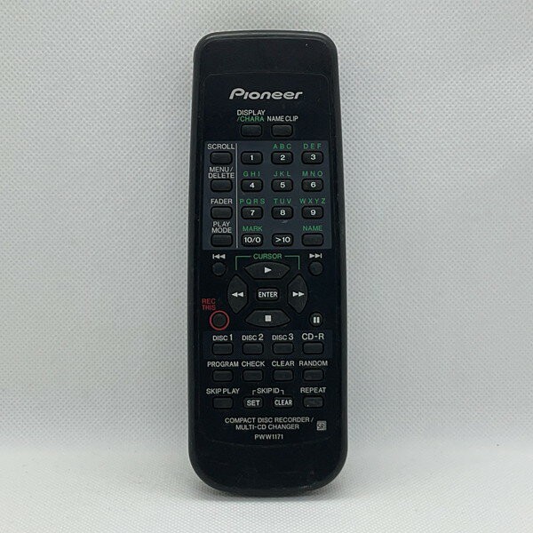 Genuine Pioneer PWW1171 Black Tested Audio Remote Control Japan JP