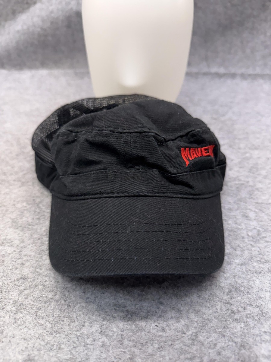 Maverik Hat Cap Strap Back Mens One Size Black Mesh Lightweight Casual Summer