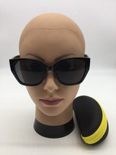 Chanel Women's Black Frame Trendy Sunglasses 54-20-143 Grey Lenses