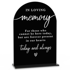 Acrylic Wedding Sign, In Loving Memory Table Decor, Ceremony Reception, Black
