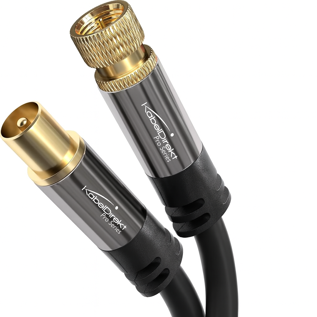 Coaxial Cable 5m TV HDTV Radio DVB-T2 DVB-C DVB-S Antenna/Satellite KabelDirekt