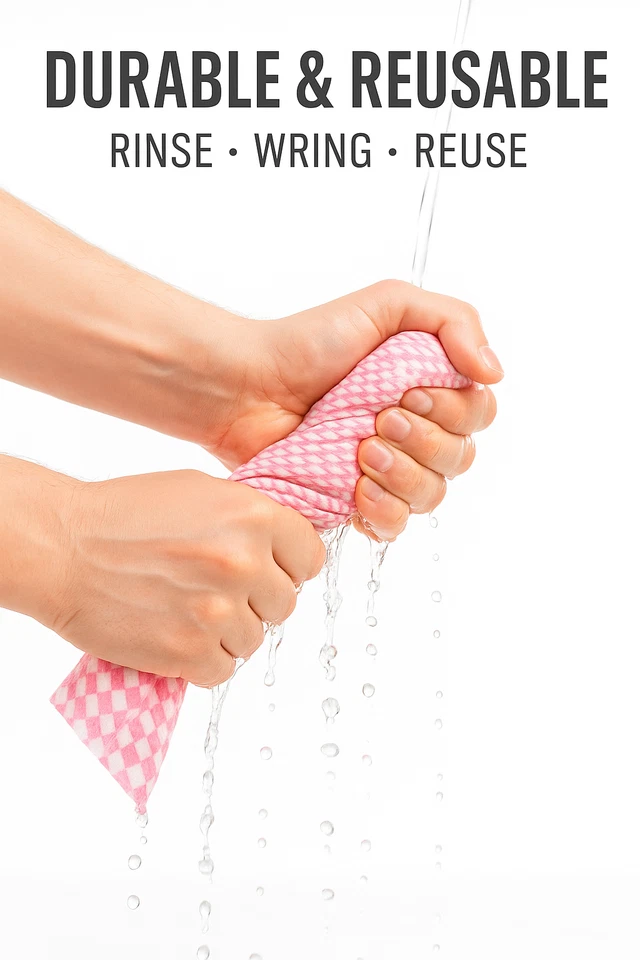 Полотенца для общественного питания Metro Source 13x23 Pink Diamond 200 карат многоразовые чистящие салфетки - Изображение 4 из 4