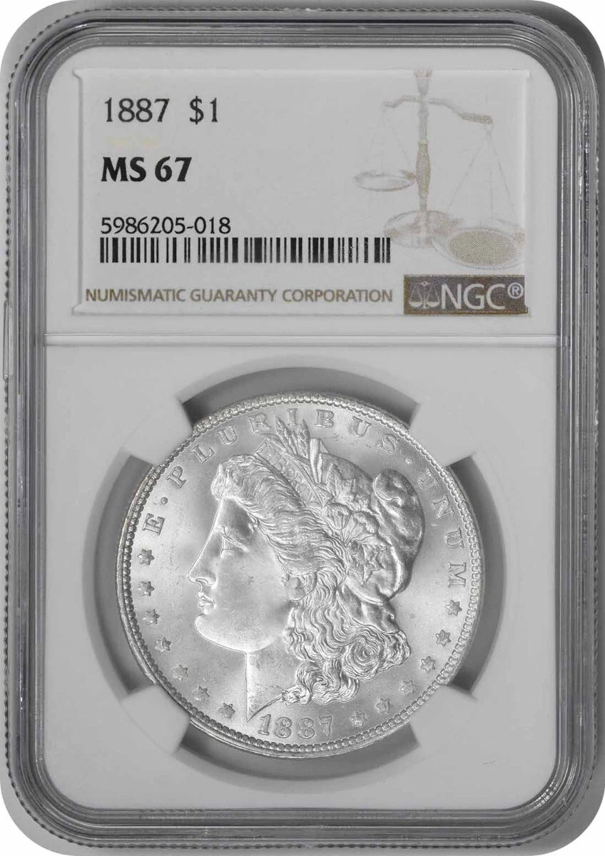 MS 67 Graded 1887 Year Morgan US Dollars (1878-1921) for sale | eBay