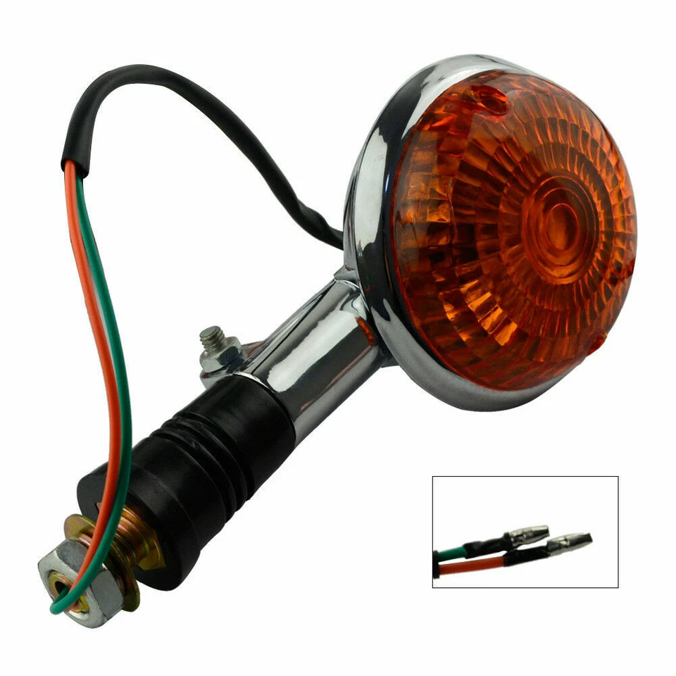 2Pcs Turn Signal Light Indicator For Yamaha XV400 Virago XV250 XV535 V-MAX1200 - Image 3 of 4