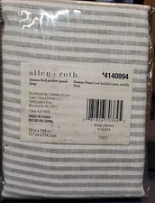 Allen+Roth GWENN  50in X 108in Grey Rod Pocket Top Curtain Panel #4140894