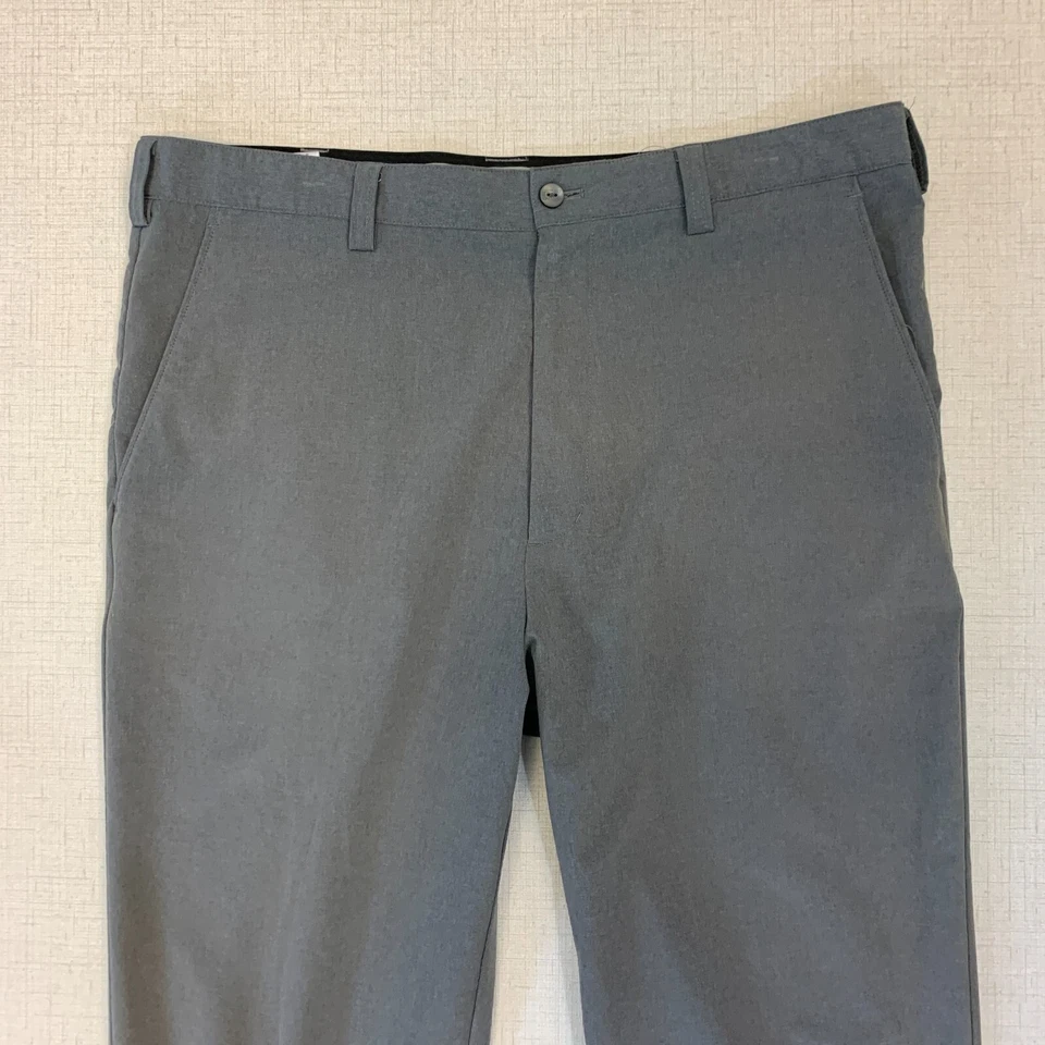 Pantalón de golf Cutter & Buck BainBridge para hombre 36x27 gris frente plano rendimiento chino Foto 3 de 4