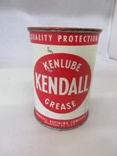 VINTAGE ADVERTISING KENDAL 1 LB GREASE AUTO OIL PETROLIANA  EMPTY   834-C