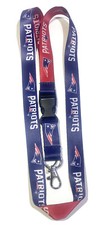 New England Patriots Double-Sided Lanyard Keychain Detachable Clip Red Blue NFL