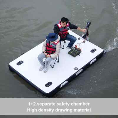 Durable inflatable fishing float platform  Water Floating Raft with Pontoon