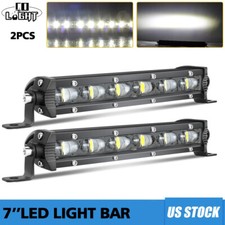 2pcs 7inch Led Light Bar Single Row Spot Flood Offroad Truck Bumper Driving Lamp 2pcs 7inch Led Light Bar Single Row Spot Flood Offroad Truck Bumper Driving Lamp