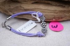 Nwt BOMA STERLING SILVER & PURPLE CORD BABY GIRL BRACELET 5 " WRIST