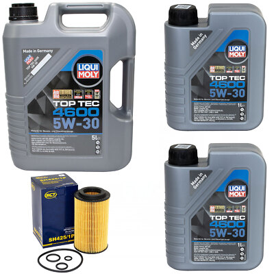 Motoröl Set Top Tec 4600 5W-30 LIQUI MOLY 7 Liter + Ölfilter für Mercedes Opel