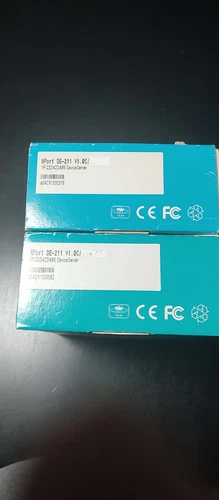 Qty of 2, MOXA Technologies DE-211, NPort Exp. RS-232/422/485 Device Srvr, conv.