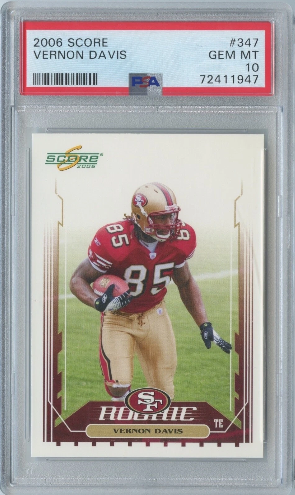 Vernon Davis trading card