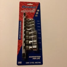 Duralast 8pc 3/8" & 1/4" Drive Shallow Universal Swivel Socket Set Metric 70-041