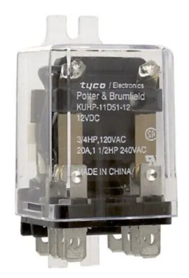 TE 12VDC 20A Power Relay  2 Form C (DPDT-NO NC) Panel Mount KUHP-11D51-12  NEW 