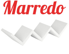 MENSOLA BIANCA 59*12*12 CM ZIG ZAG PARETE LEGNO SCALA SCALETTA +  KIT MONTAGGIO