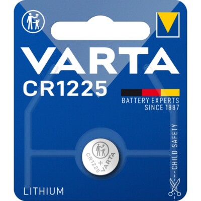 10x CR1225 3V Lithium Batterie Knopfzelle 3 Volt ø12,5x2,5mm VARTA Blister