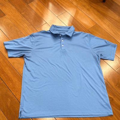 Pebble Beach Performance Blue Golf Polo Shirt XL