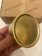 Heavy Solid Baldwin Brushed Gold Toned Brass Single Knob K008.044.IMR Luxury