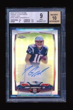 BGS 9 JIMMY GAROPPOLO 2014 TOPPS CHROME VARIATION REFRACTOR AUTO RC #/75 (3) 9.5
