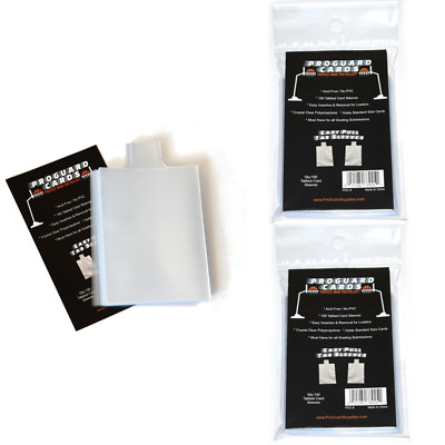 2pks Soft Card Sleeves with Easy Pull Tab 200 Sleeves