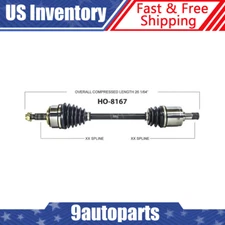 Fits 2003 - 2007 Honda Accord 2.4L Automatic Trans. Front Left CV Axle CV Joint