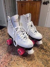 VTG Dominion Marathon lV Roller Skates Women's Sz 7 RETRO Neon Orange