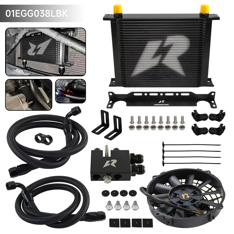 30 Row Oil Cooler Kit For BMW N54 135i E82 E90 335i 335xi E92 335is +7'' Fan - Image 4 of 4