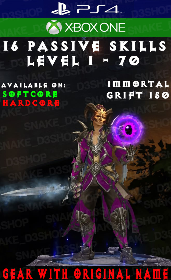 Oggetti Digitali Diablo 3 Set PRIMAL Modificato Per Diablo 3 (PS4/Xbox One) - Classe Wizard Firebird V2 - Oggetti Digitali Crystal Xbox - Foto 11