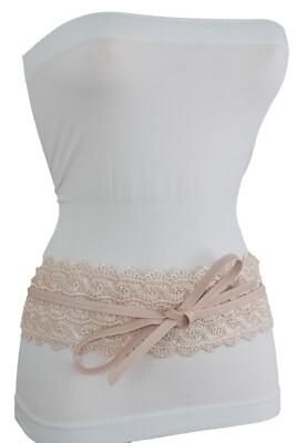 white lace belt for dress HORSESHOE FLORAL White LACE DRESS MEDIUM main image 0