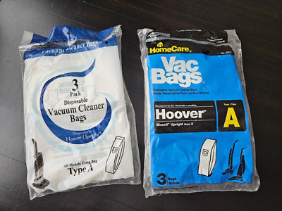 Set of 3 HomeCare & Set of 3 Generic Disposable Vacuum Bags - Type A Upright