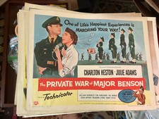 The Private War Of Major Benson Original Half Sheet Movie Poster Charlton Heston