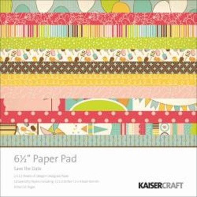 SAVE THE DATE 6.5'' Paper Card Making Party Balloons Summer Scrapbook Pinwheels