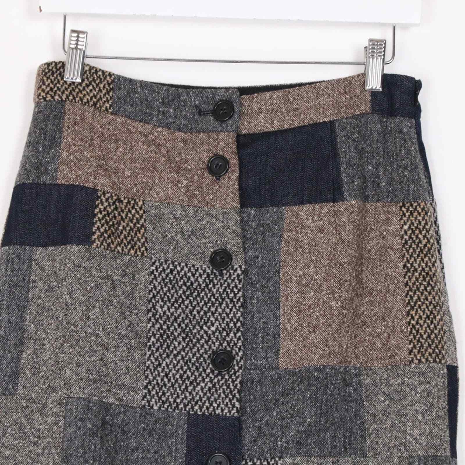 Elizabeth and James Patchwork Button Front Skirt … - image 3