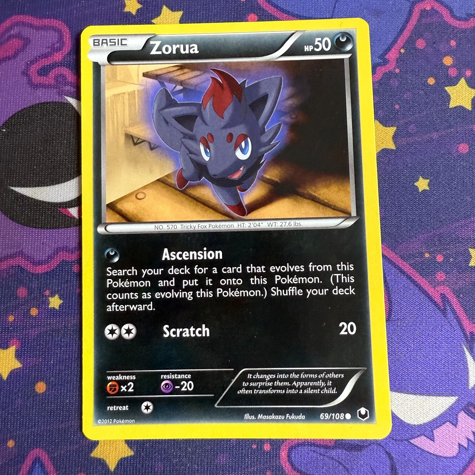 NM Zorua - Normal 69/108 Dark Explorers Pokemon TCG