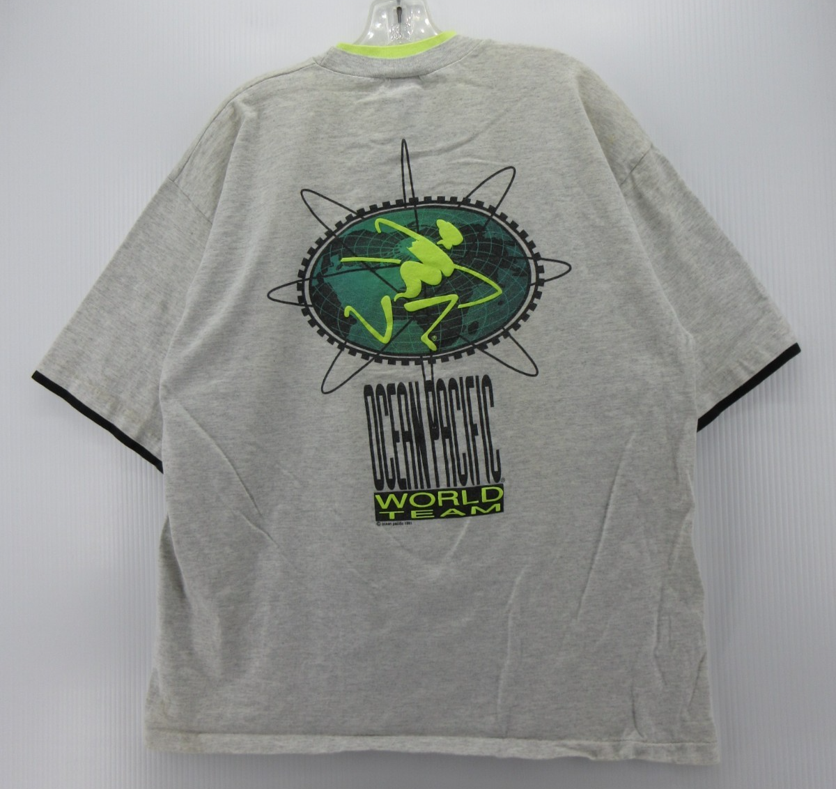 90s USA製 OP Ocean pacific Tシャツ XLサイズ VINTAGE Ocean Pacific Shirt Men XL Gray OP World Team 90s Graphic