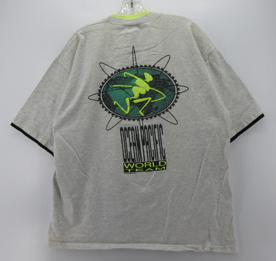 VINTAGE Ocean Pacific Shirt Men XL Gray OP World Team 90s Graphic
